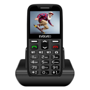 EVOLVEO Easyphone XR telefon na tipke za starejše - črn