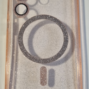 Silikonski ovitek Glitter MagSafe za Samsung Galaxy S25 Ultra 5G - roza z bleščicami