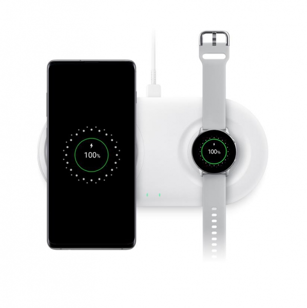 SAMSUNG original brezžična polnilna postaja, brezžični polnilec EP-P5200TWE DUO PAD bela - slika 4