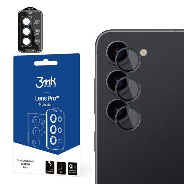 3MK zaščitno steklo Lens Pro zaščita za kamero za Samsung Galaxy S23 5G - 1 komplet