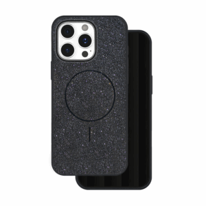 Silikonski ovitek Glitter z MagSafe za iPhone 17 - črn