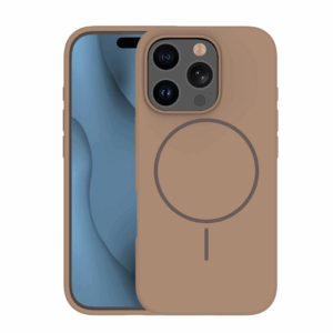 Mat Liquid silikonski ovitek z MagSafe za iPhone 17 Pro Max - rjav