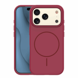 Mat Liquid silikonski ovitek z MagSafe za iPhone 17 Pro Max - rdeč