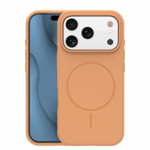 Mat Liquid silikonski ovitek z MagSafe za iPhone 17 Pro - oranžen