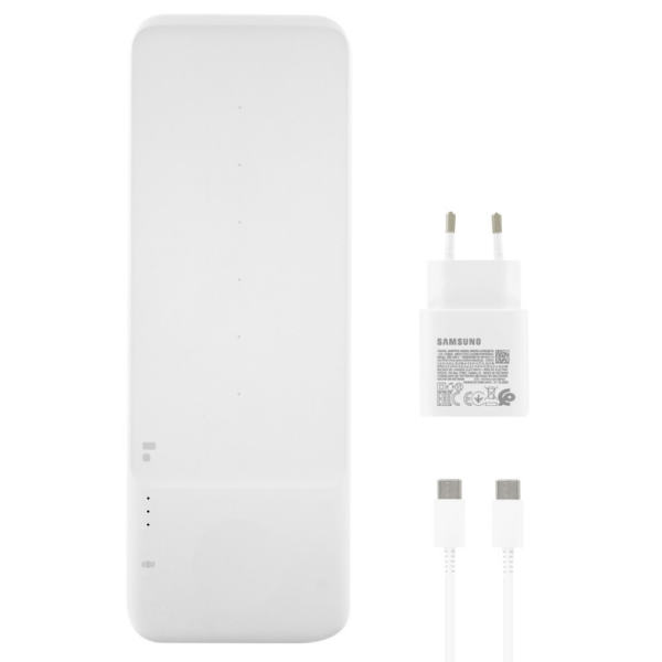 Samsung original brezžična polnilna postaja Trio Pad 9W brezžični polnilec EP-P6300TWE s polnilcem 25W TA800 - bel - Image 2