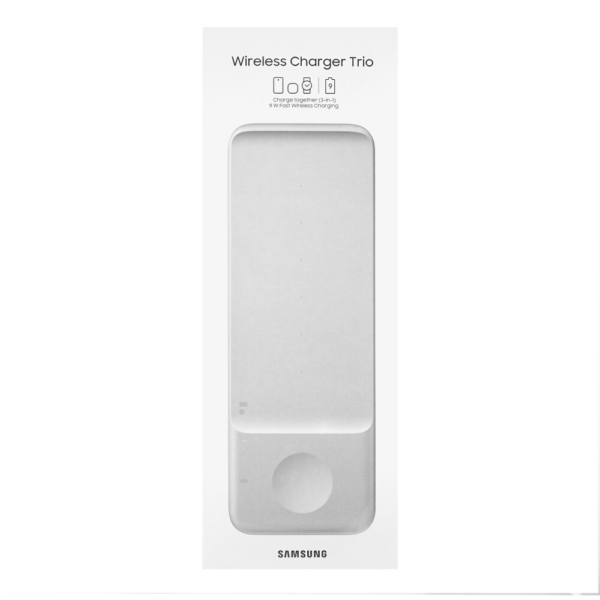 Samsung original brezžična polnilna postaja Trio Pad 9W brezžični polnilec EP-P6300TWE s polnilcem 25W TA800 - bel - Image 3
