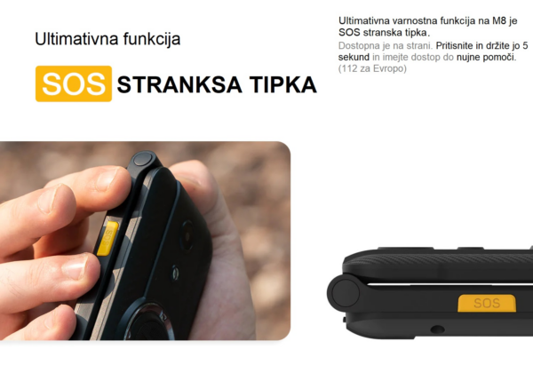 AGM Odporni preklopni telefon na tipke Flip M8 (4G) DS, IP68/IP69K/MIL-STD-810H, črn - Image 7