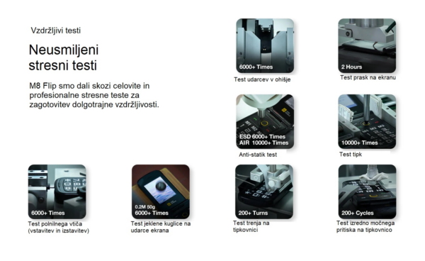 AGM Odporni preklopni telefon na tipke Flip M8 (4G) DS, IP68/IP69K/MIL-STD-810H, črn - Image 9