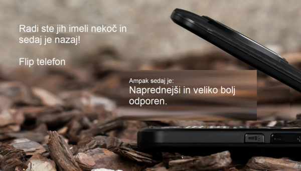 AGM Odporni preklopni telefon na tipke Flip M8 (4G) DS, IP68/IP69K/MIL-STD-810H, črn - Image 3