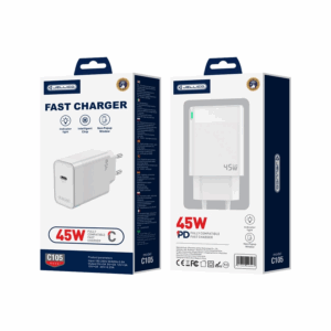 Jellico adapter C105 hišni polnilec GaN QC / PD 45W vhod Type C - Original (EU Blister) - bel