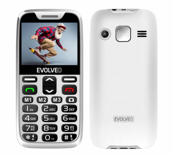 EVOLVEO Easyphone XR telefon na tipke za starejše - bel