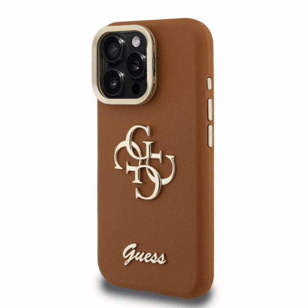 GUESS Cam Stand GUHCP15XPCS4GSW ovitek za iPhone 15 Pro Max s stojalom - rjav - Image 2