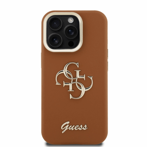GUESS Cam Stand GUHCP15XPCS4GSW ovitek za iPhone 15 Pro Max s stojalom - rjav - Image 3