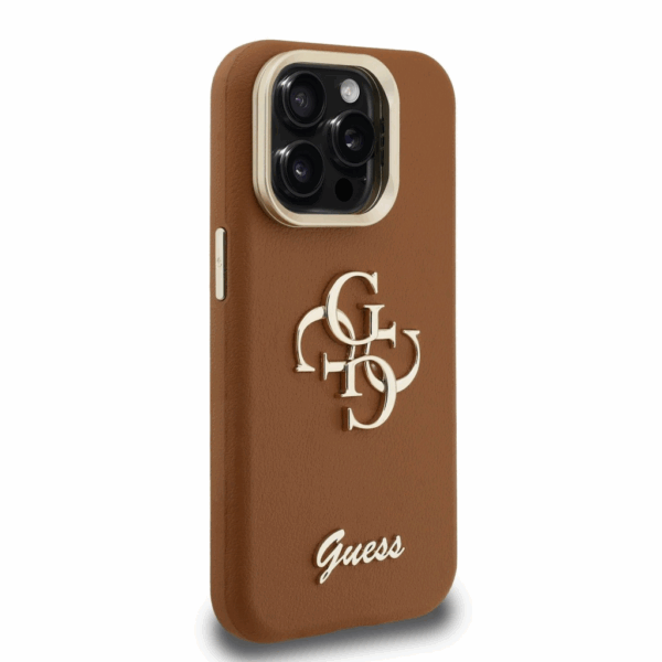 GUESS Cam Stand GUHCP15XPCS4GSW ovitek za iPhone 15 Pro Max s stojalom - rjav - Image 4