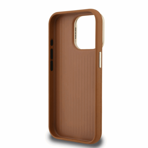 GUESS Cam Stand GUHCP15XPCS4GSW ovitek za iPhone 15 Pro Max s stojalom - rjav - Image 6