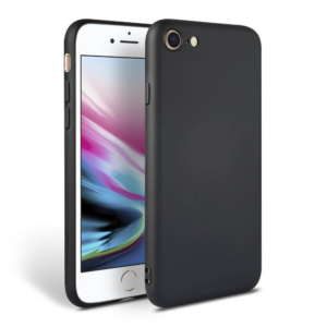 Liquid silikonski ovitek za iPhone 7 / 8 / SE 2020 - črn