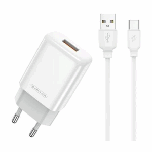 Jellico adapter EU01 12W 2,4A USB A s kablom Tyoe C - (EU Blister) bel