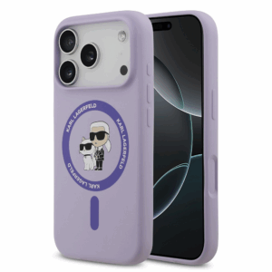 Originalen KARL LAGERFELD ovitek MagSafe iPhone 17 Pro / iPhone 18 Pro - Karl and Choupette - vijola - KLHMP17LSCMKCRHU