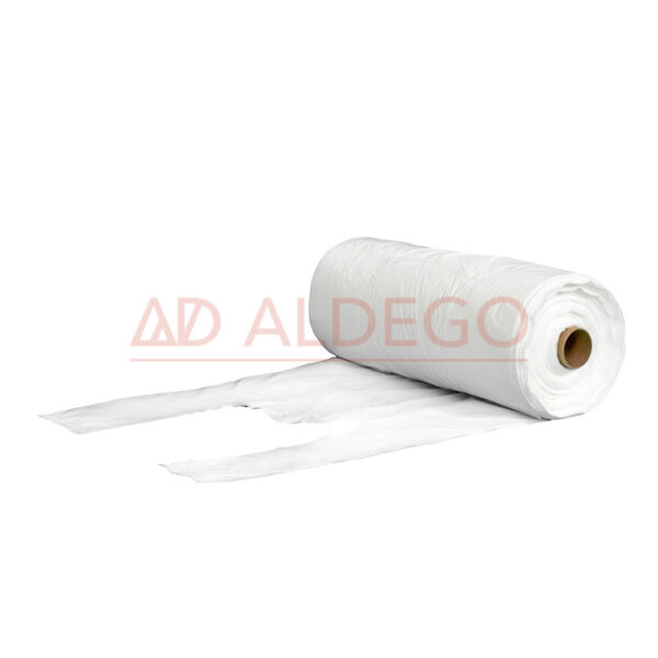 VREČKE 5-6 kg, HDPE, 10 my, prozorne, na ročaj, 200 kos/rol