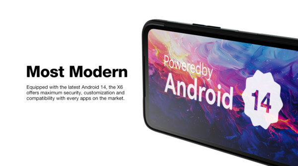 AGM odporni pametni telefon X6 5G 8GB/128GB DS Android 14, Kamera 50MP dual AI - črn - Image 6
