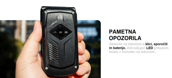 AGM Odporni preklopni telefon na tipke Flip M10 (4G LTE) Dual SIM, IP68/IP69K/MIL-STD-810H, črn - Image 11