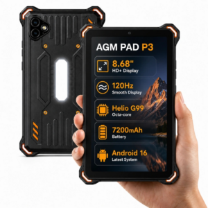 AGM PAD P3 Compact 6/128GB LTE robusten tablični računalnik, črn