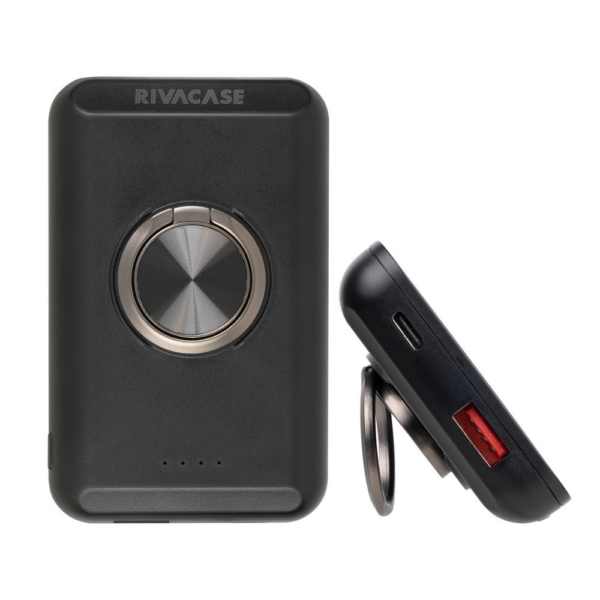 RIVACASE VA2603 MagSafe Magnetic QC / PD zunanja baterija powerbank 5.000 mAh 15W z držalom - črn - Image 20