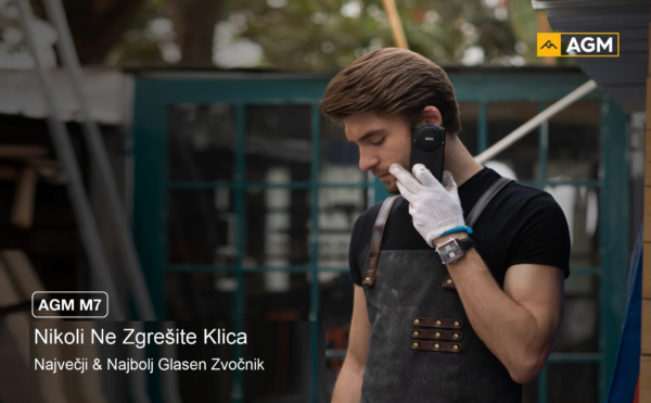 AGM Odporni telefon na tipke M7 1GB/8GB DS, 4G, ANDROID, IP68/IP69K/MIL-STD-810H, črn - Image 6