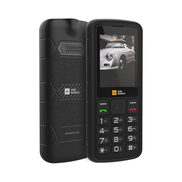AGM Odporni telefon na tipke M9 (4G) DS, IP68/IP69K/MIL-STD-810H, črn