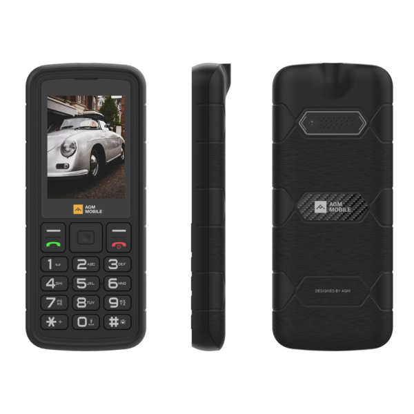 AGM Odporni telefon na tipke M9 (4G) DS, IP68/IP69K/MIL-STD-810H, črn - Image 2