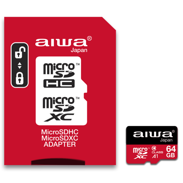 Aiwa spominska kartica MicroSD XC 64GB Class 10, 35MB/s z adapterjem SD - Image 3