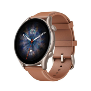 AmazFit GTR 3 Pro pametna športna ura - rjav usnjen pašček