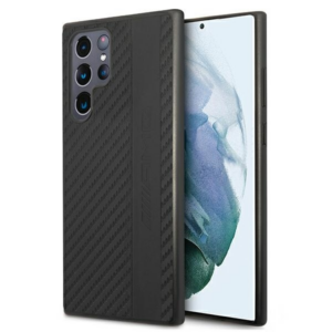 AMG AMHCS22LBLSCA ovitek za Samsung Galaxy S22 Ultra 5G - črn Carbon