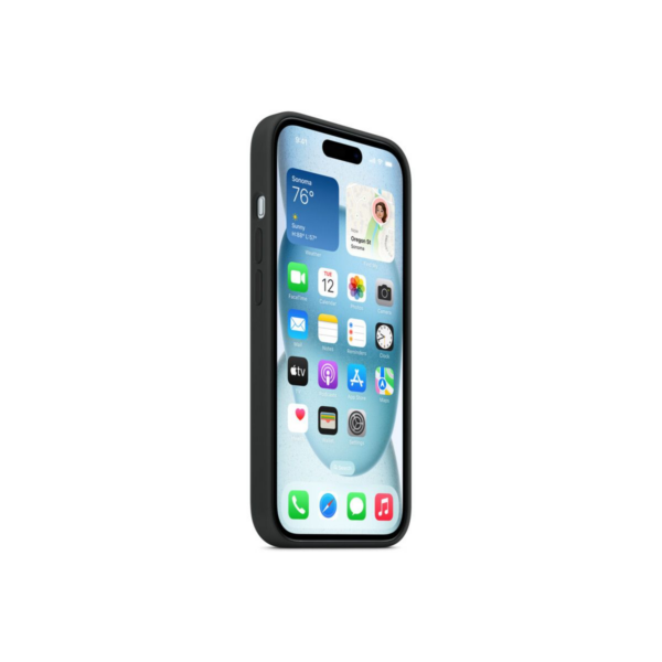 Apple original ovitek Silicon case za iPhone 15 - MagSafe - črn - MT0J3ZM/A - Image 4
