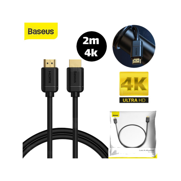 BASEUS podatkovni kabel CAKGQ-B01 HDMI na HDMI dolžina 2 metra 60Hz - Image 3