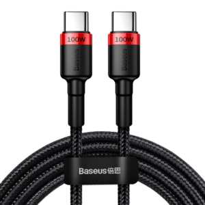 Baseus podatkovni kabel CATKLF-AL91 Quick Charge Type C 100W 2m 5A  - črno rdeč