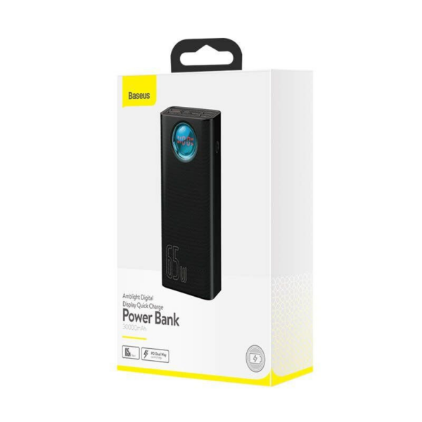 Baseus prenosna baterija PPLG-A01 Amblight PowerBank 30000 mAh Quick Charge / PD 65W z 4x USB + 1x Type C - črn - Image 5