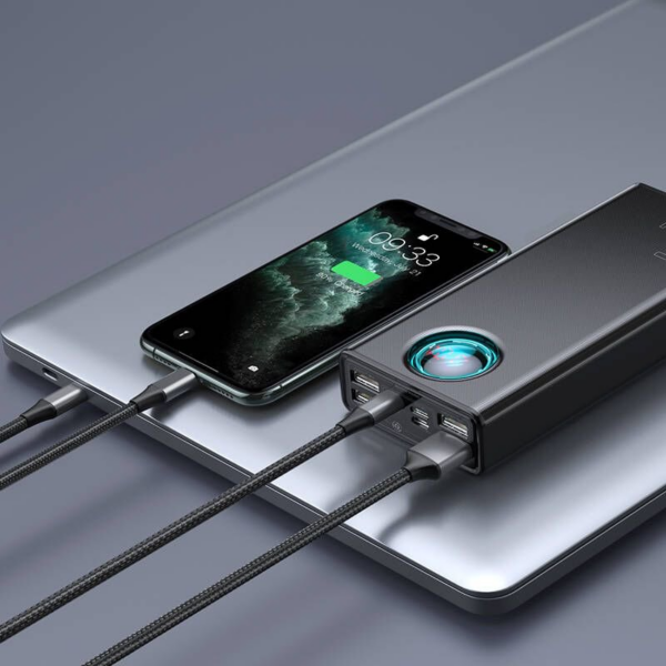 Baseus prenosna baterija PPLG-A01 Amblight PowerBank 30000 mAh Quick Charge / PD 65W z 4x USB + 1x Type C - črn - Image 8