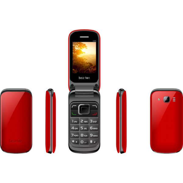 Beafon C245 preklopni telefon na tipke - rdeč - Image 3