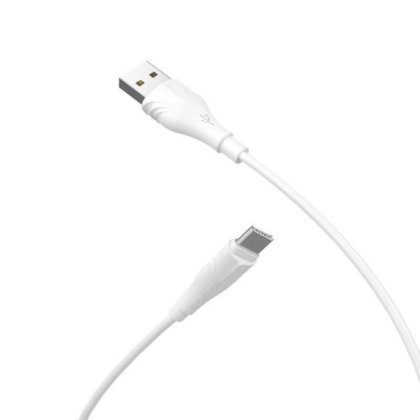 BOROFONE podatkovni kabel BX18 Type C na Type A 2m 3A bel - Image 2