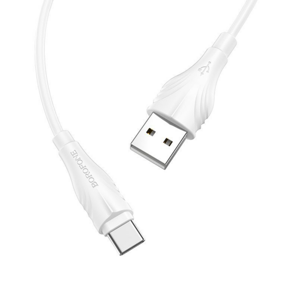 BOROFONE podatkovni kabel BX18 Type C na Type A 2m 3A bel - Image 3