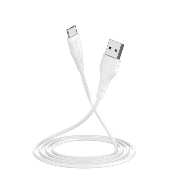 BOROFONE podatkovni kabel BX18 Type C na Type A 2m 3A bel - Image 4
