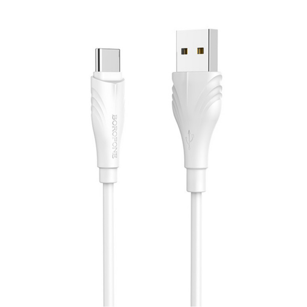 BOROFONE podatkovni kabel BX18 Type C na Type A 2m 3A bel - Image 5