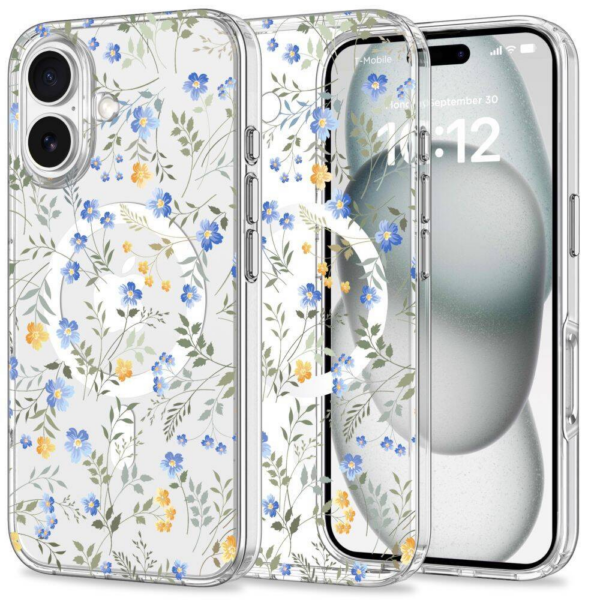 Clear Case Aurora Flower za iPhone 16 MagSafe - prozoren