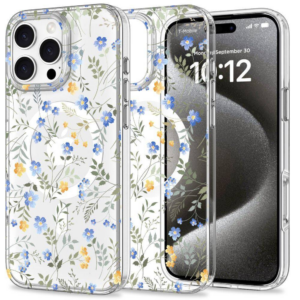 Clear Case Aurora Flower za iPhone 16 Pro MagSafe - prozoren
