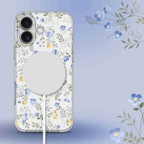 Clear Case Aurora Flower za iPhone 16e MagSafe - prozoren - Image 4