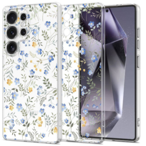 Clear Case Aurora Flower za Samsung Galaxy S25 Ultra 5G - prozoren