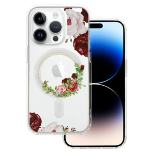 Clear Case Elite z MagSafe za iPhone 15 - rdeč