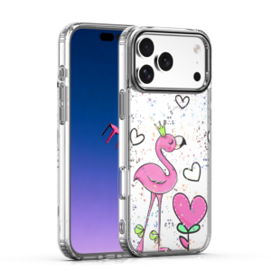 Clear Case Flamingo za iPhone 17 Pro / iPhone 18 Pro - prozoren