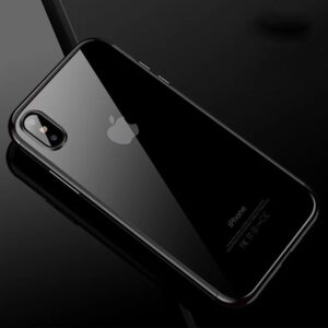 Elegance tanek silikonski ovitek za Huawei P40 Pro / Plus - prozoren s črnim robom - Image 3